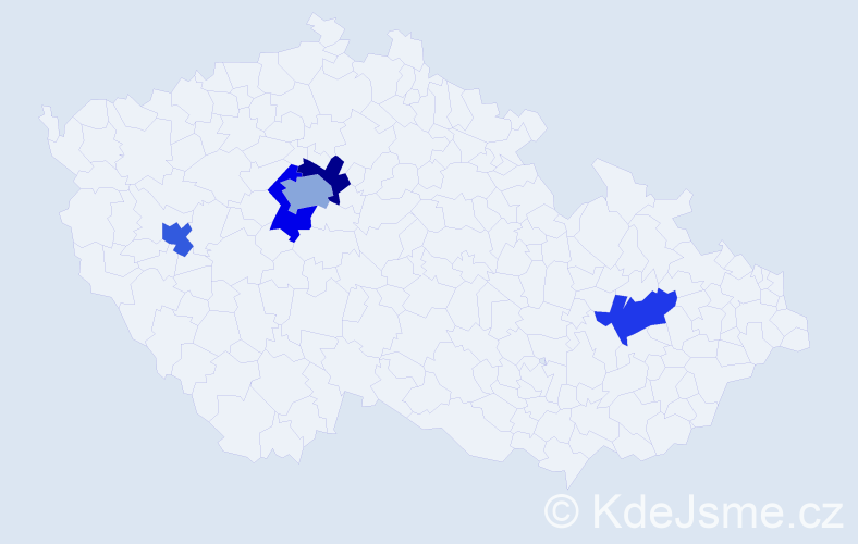 Příjmení: 'Sveryda', počet výskytů 6 v celé ČR