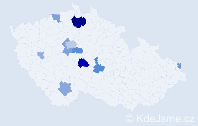 Příjmení: 'Vladimirov', počet výskytů 14 v celé ČR