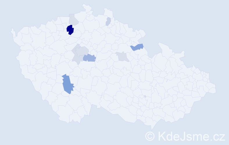 Příjmení: 'Červinská', počet výskytů 23 v celé ČR