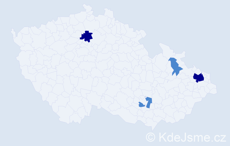 Příjmení: 'Vojtkuláková', počet výskytů 8 v celé ČR