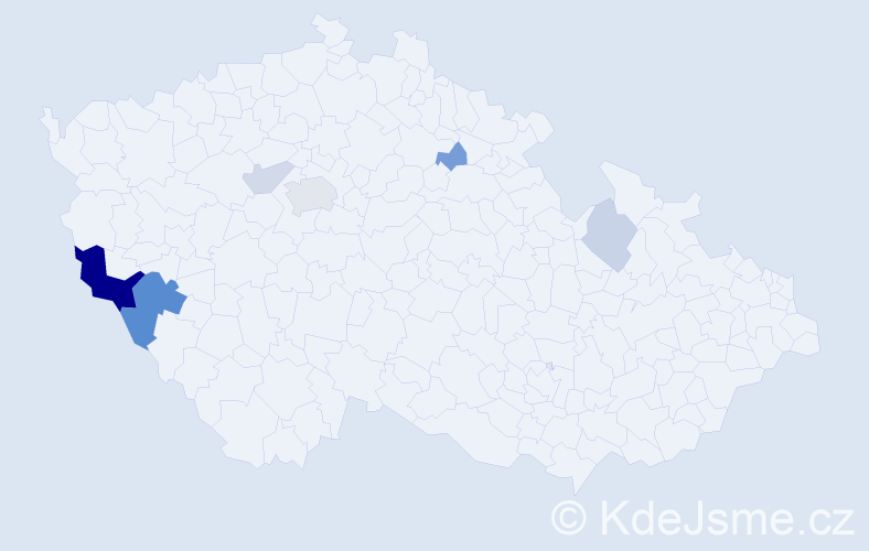 Příjmení: 'Krines', počet výskytů 17 v celé ČR