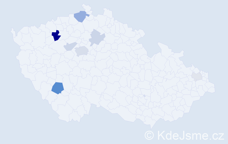 Příjmení: 'Hamran', počet výskytů 17 v celé ČR