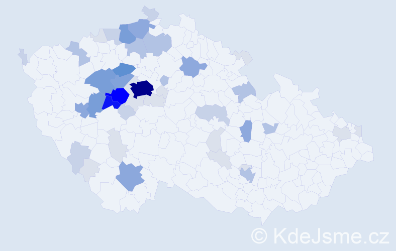 Příjmení: 'Anýž', počet výskytů 165 v celé ČR