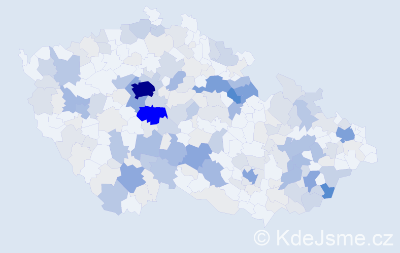 Příjmení: 'Vilímek', počet výskytů 715 v celé ČR