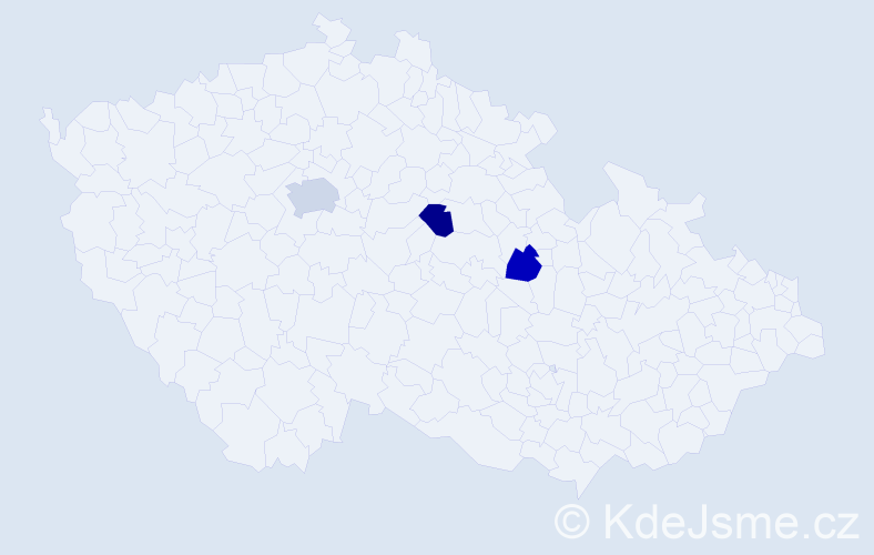 Příjmení: 'Borsci', počet výskytů 4 v celé ČR