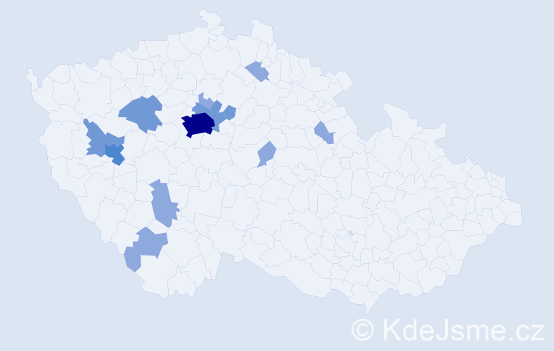 Příjmení: 'Schneiberg', počet výskytů 23 v celé ČR