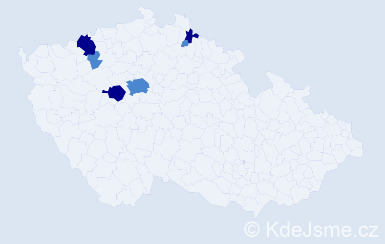 Příjmení: 'Karneth', počet výskytů 12 v celé ČR