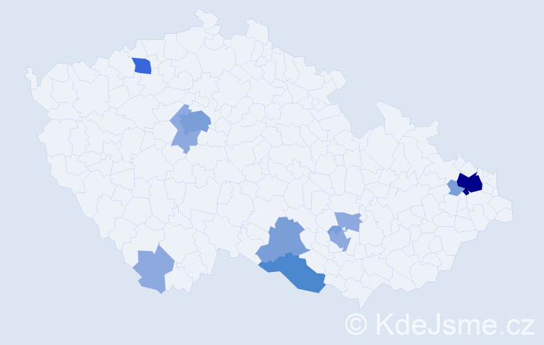 Příjmení: 'Stohl', počet výskytů 28 v celé ČR