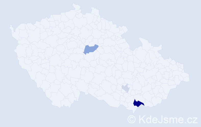 Příjmení: 'Holmok', počet výskytů 6 v celé ČR