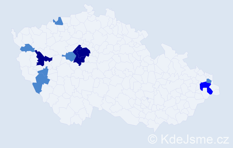 Příjmení: 'Fuseková', počet výskytů 17 v celé ČR