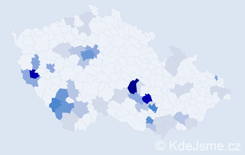 Příjmení: 'Matulková', počet výskytů 145 v celé ČR