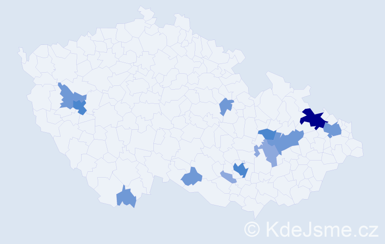 Příjmení: 'Grambal', počet výskytů 29 v celé ČR