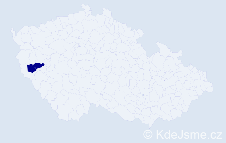 Příjmení: 'Inderholc', počet výskytů 10 v celé ČR