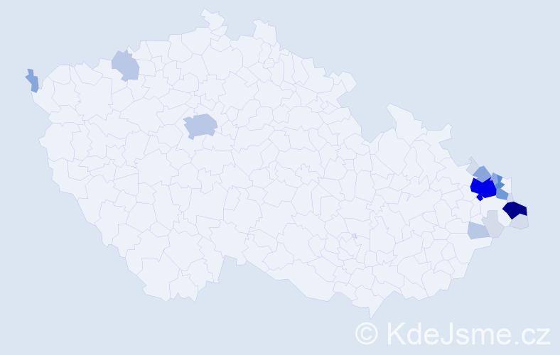 Příjmení: 'Plinta', počet výskytů 68 v celé ČR
