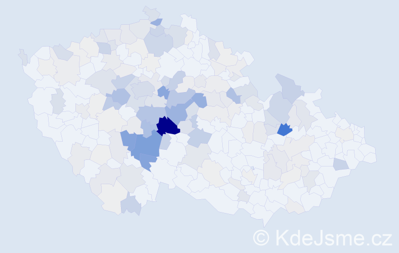 Příjmení: 'Hejný', počet výskytů 674 v celé ČR