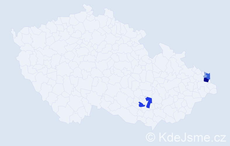 Příjmení: 'Krakowczyk', počet výskytů 17 v celé ČR