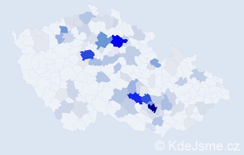 Příjmení: 'Babák', počet výskytů 367 v celé ČR