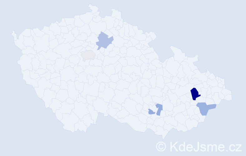 Příjmení: 'Méhešová', počet výskytů 7 v celé ČR