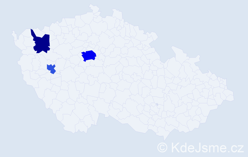 Příjmení: 'Abdurakhmanov', počet výskytů 9 v celé ČR