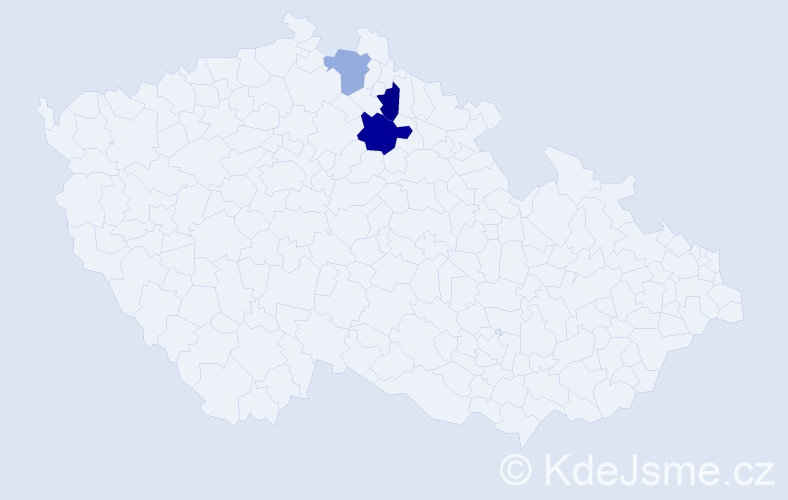 Příjmení: 'Gaubmannová', počet výskytů 14 v celé ČR