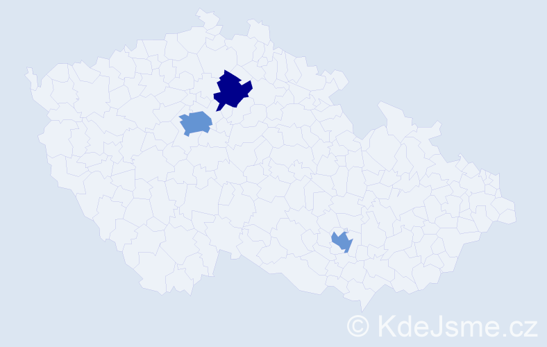 Příjmení: 'Arthur', počet výskytů 5 v celé ČR