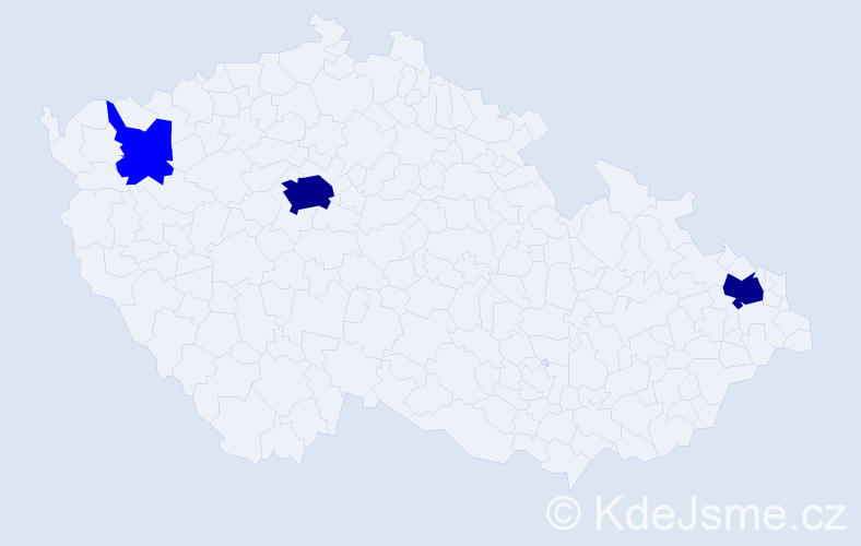Příjmení: 'Prieslová', počet výskytů 5 v celé ČR