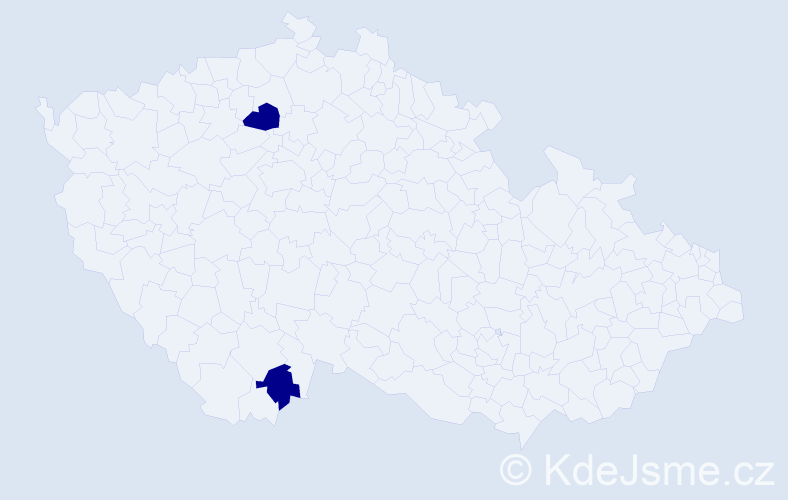 Příjmení: 'Kaciánová', počet výskytů 2 v celé ČR