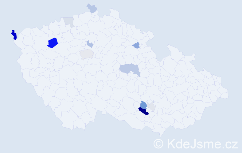 Příjmení: 'Sachsová', počet výskytů 27 v celé ČR