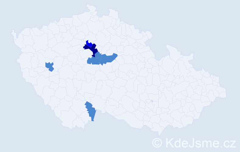 Příjmení: 'Masluková', počet výskytů 10 v celé ČR