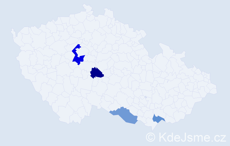 Příjmení: 'Paradeiser', počet výskytů 6 v celé ČR