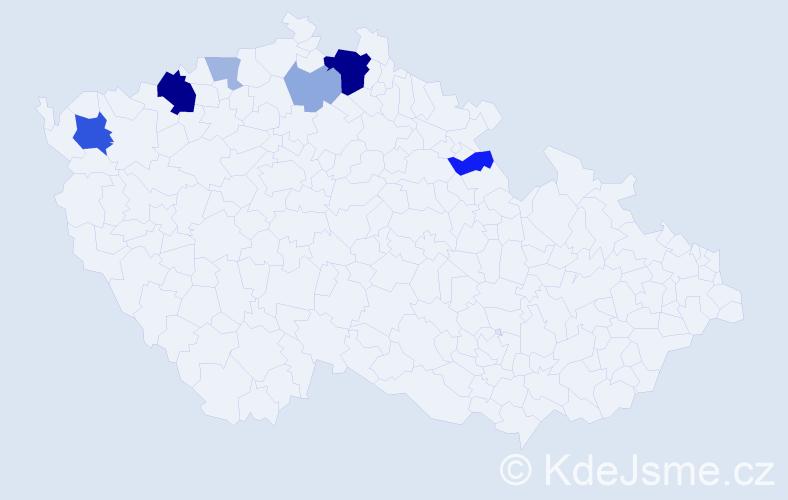 Příjmení: 'Buralová', počet výskytů 18 v celé ČR