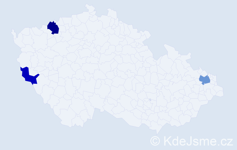 Příjmení: 'Korgyík', počet výskytů 5 v celé ČR