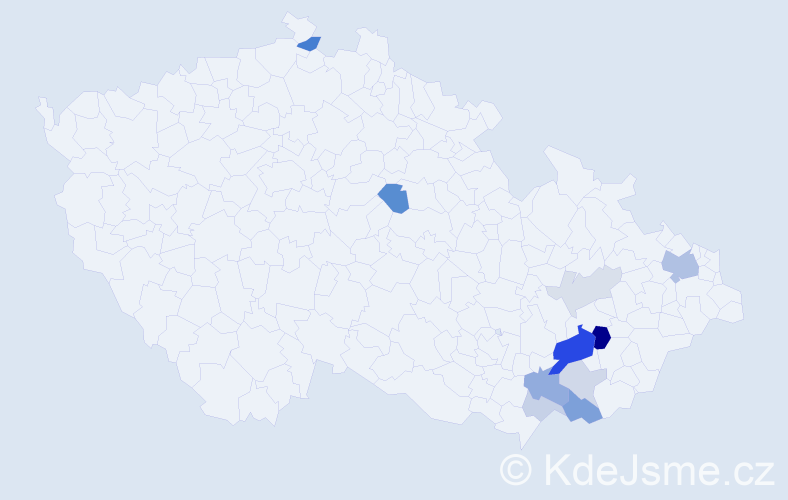 Příjmení: 'Tiefenbacherová', počet výskytů 28 v celé ČR