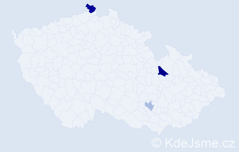 Příjmení: 'Le Van', počet výskytů 3 v celé ČR