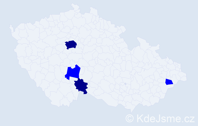 Příjmení: 'Loudin', počet výskytů 6 v celé ČR