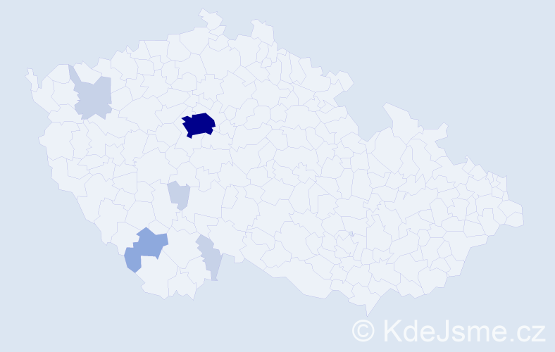 Příjmení: 'Naidr', počet výskytů 17 v celé ČR