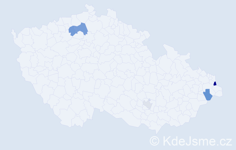 Příjmení: 'Papik', počet výskytů 8 v celé ČR