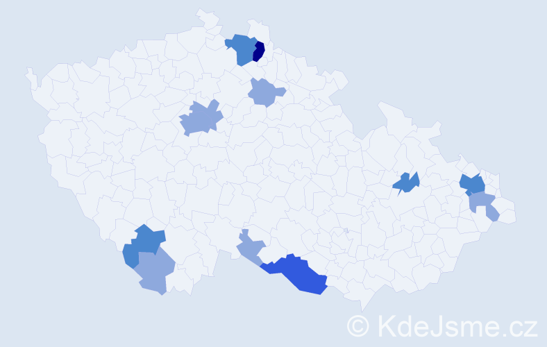 Příjmení: 'Drobňák', počet výskytů 22 v celé ČR