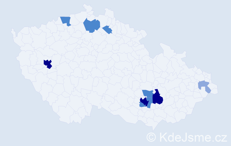 Příjmení: 'Ratislav', počet výskytů 34 v celé ČR