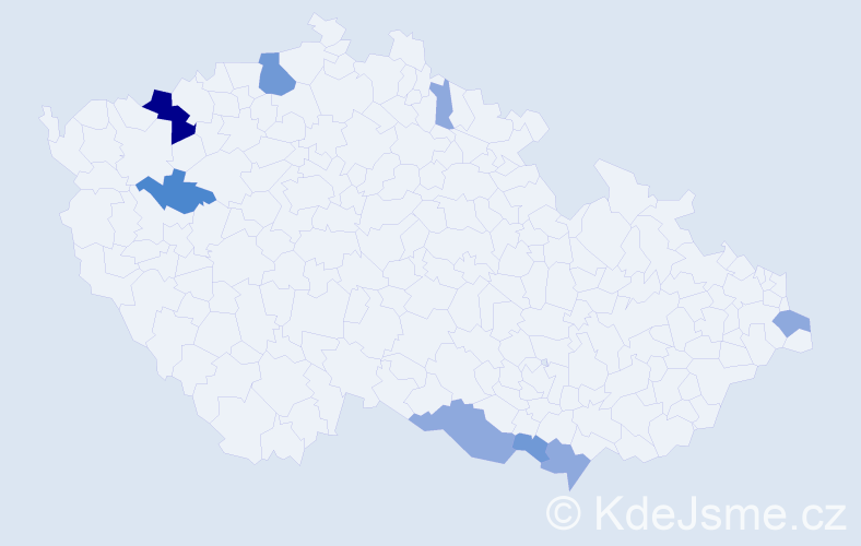 Příjmení: 'Oršulák', počet výskytů 17 v celé ČR