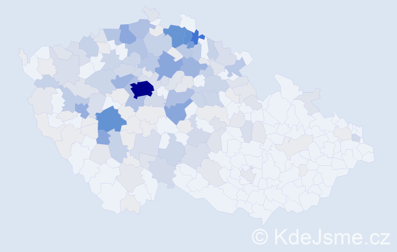 Příjmení: 'Šourková', počet výskytů 692 v celé ČR