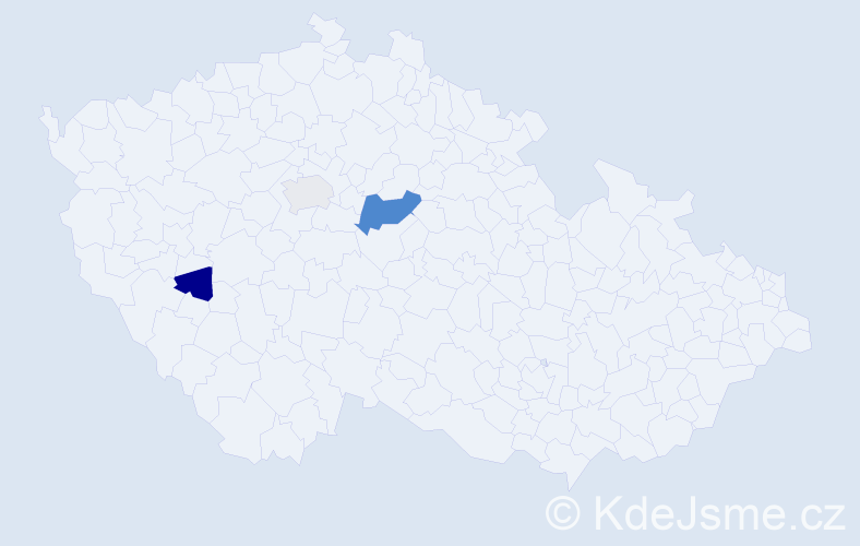 Příjmení: 'Küster', počet výskytů 5 v celé ČR