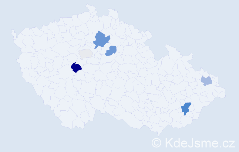 Příjmení: 'Krasický', počet výskytů 14 v celé ČR