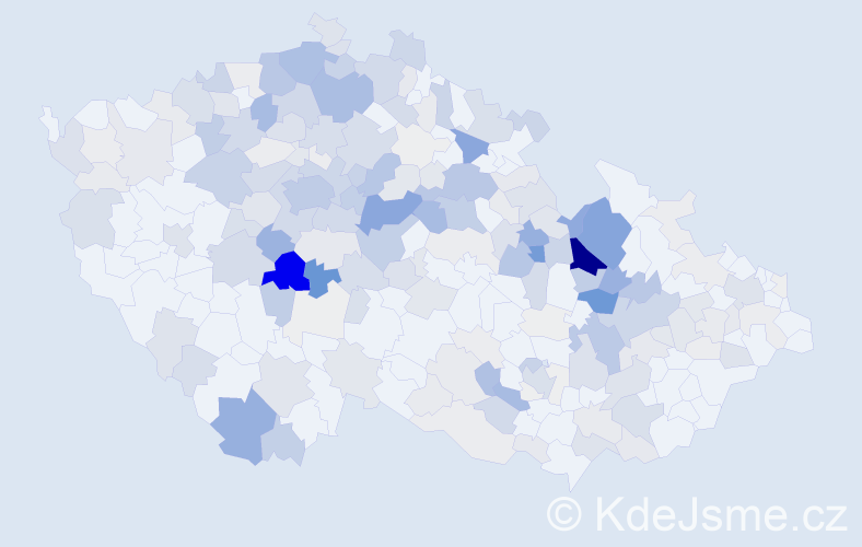 Příjmení: 'Doubravová', počet výskytů 1051 v celé ČR