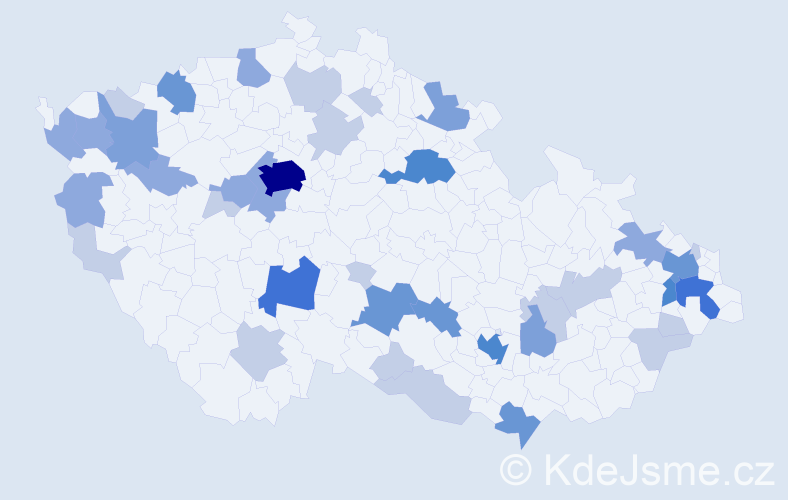 Příjmení: 'Sopko', počet výskytů 98 v celé ČR