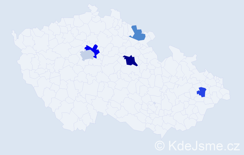 Příjmení: 'Awwadová', počet výskytů 9 v celé ČR