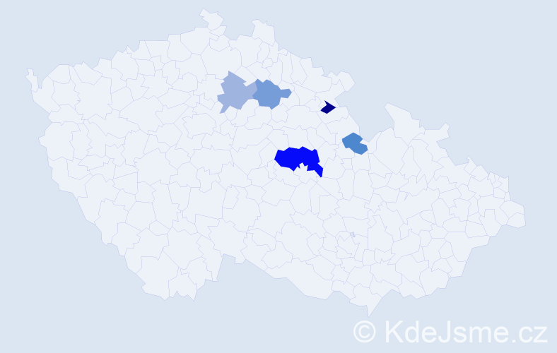 Příjmení: 'Kopista', počet výskytů 8 v celé ČR