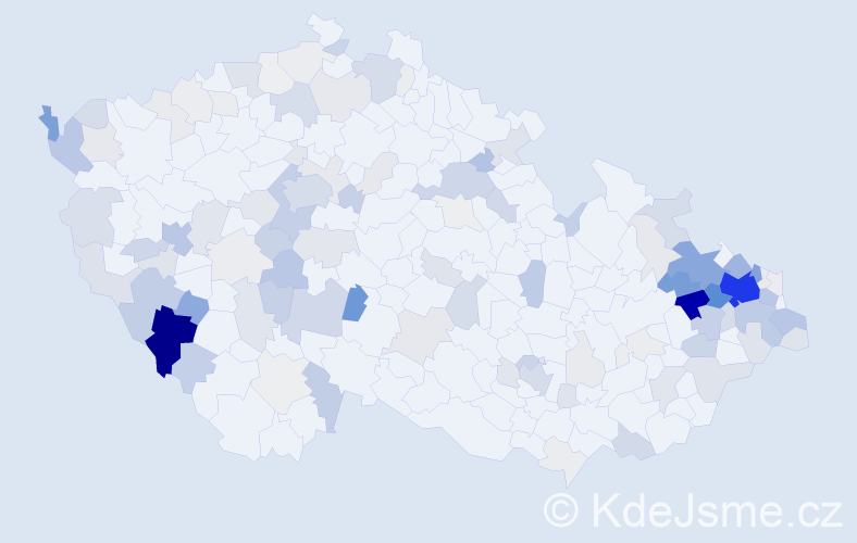 Příjmení: 'Kotalová', počet výskytů 552 v celé ČR