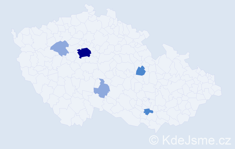 Příjmení: 'Schmídová', počet výskytů 11 v celé ČR