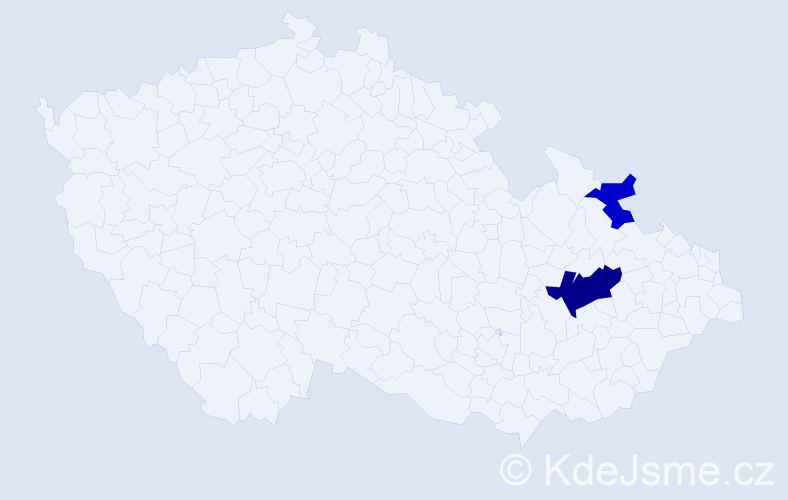 Příjmení: 'Gužiaková', počet výskytů 4 v celé ČR